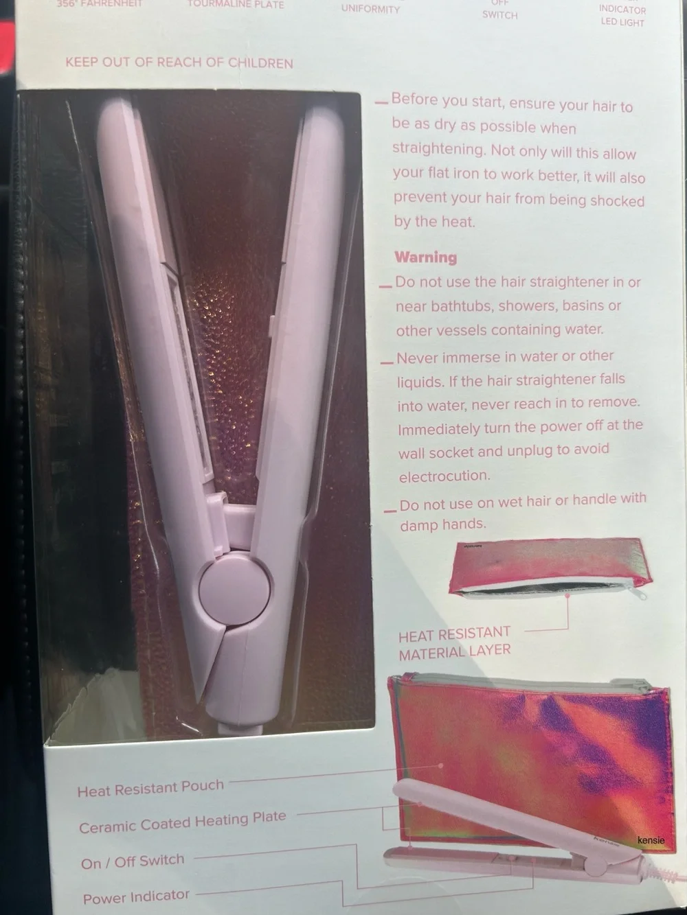 NWT Kensie NANO mini straightener unopened